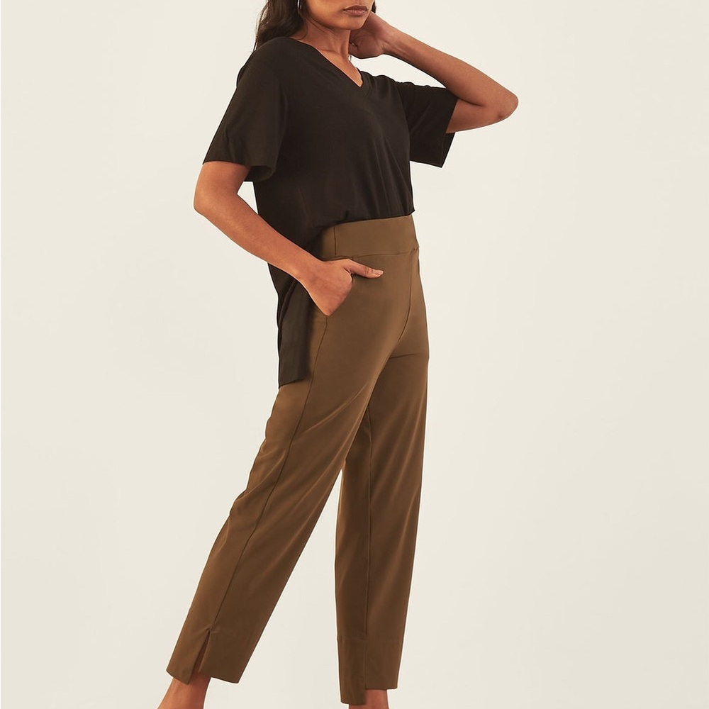 ADAY Brown Ankle Pants